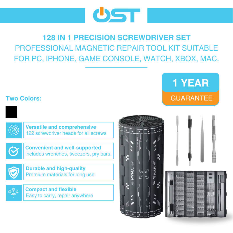 OST™ 128-in-1 Precision Screwdriver Set Pro 2025