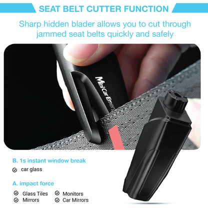3-in-1 Emergency Window Breaker & Seatbelt Cutter