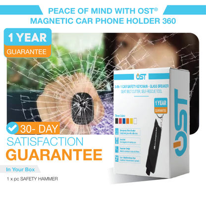 3-in-1 Emergency Window Breaker & Seatbelt Cutter